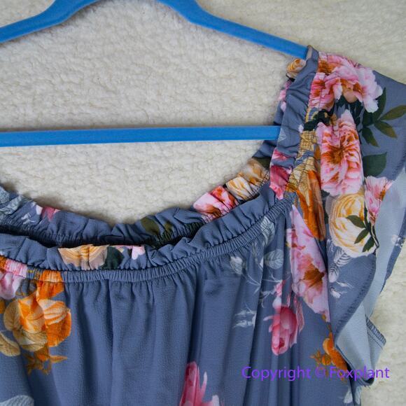 New! City Chic *flawed* Florence Dress grey plus size 14 - Picture 11 of 16